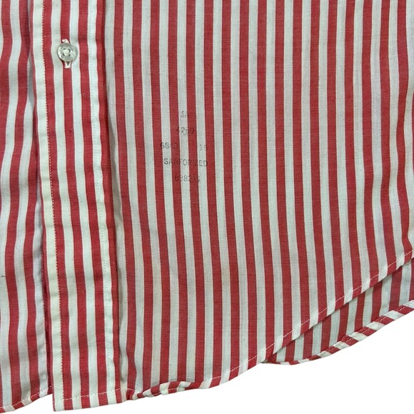 Vintage House‎ of Walsh Sanforized 60s Button Down Red Stripe Short Sleeve M - Picture 3 of 10